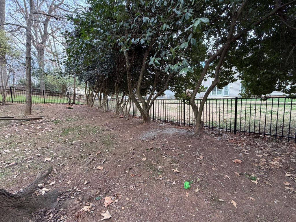 4' black aluminum fence installed in huntersville NC