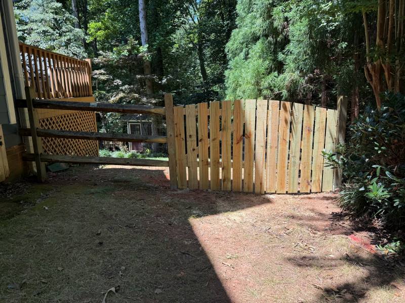 Double Arched Wood Gate in Davidson NC