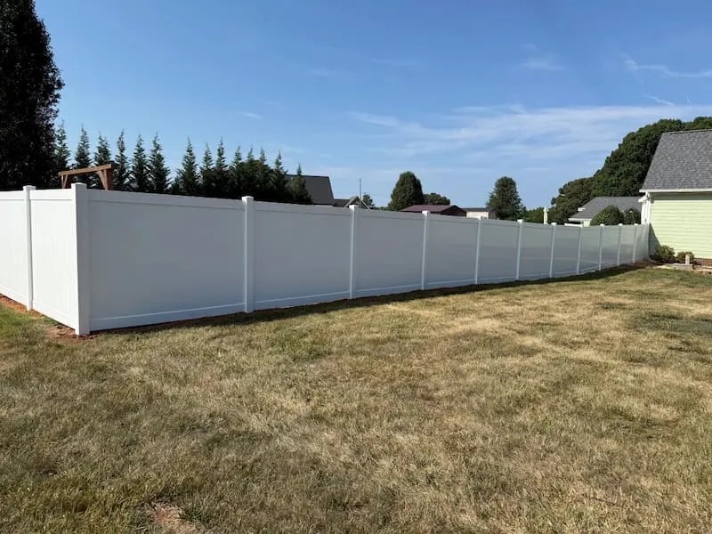 Vinyl fence installed by Royal Fence Group in Mooresville, NC