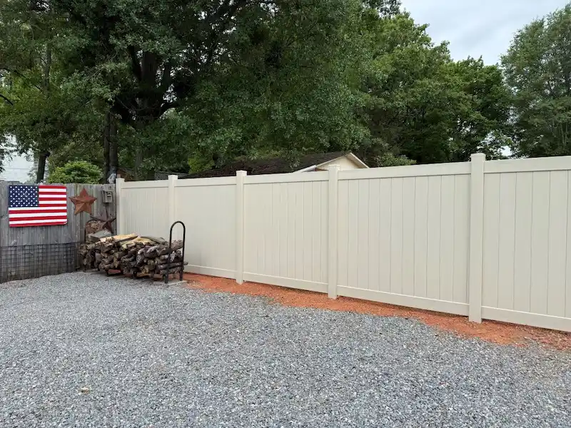 Vinyl fence installation in Huntersville, NC
